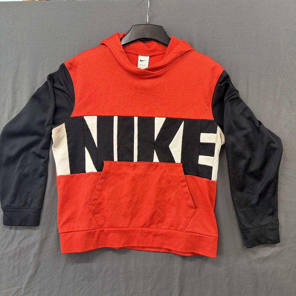 Nike Therma-FIT Pullover Hoodie red Black Sweatshirt